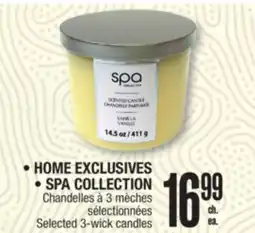 Jean Coutu HOME EXCLUSIVES, SPA COLLECTION Selected 3-wick candles offer
