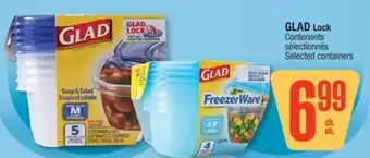 Jean Coutu GLAD Lock Selected containers offer