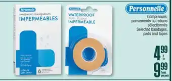 Jean Coutu Personnelle Selected bandages, pads and tapes offer