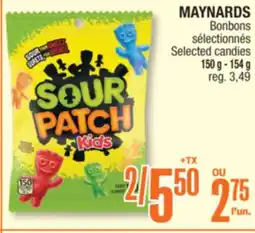 Jean Coutu MAYNARDS Selected candies offer