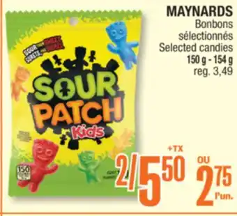 Jean Coutu MAYNARDS Selected candies offer