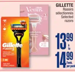 Jean Coutu GILLETTE Selected razors offer