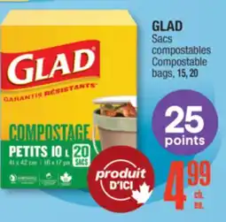 Jean Coutu GLAD Compostable bags offer
