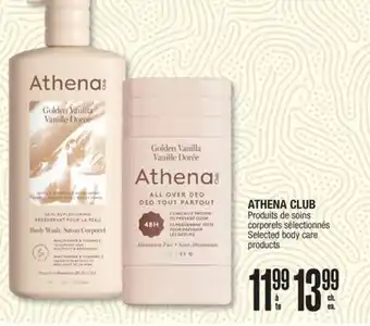 Jean Coutu ATHENA CLUB Selected body care products offer