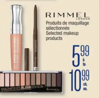 Jean Coutu Rimmel Selected makeup products offer
