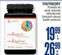 Jean Coutu YOUTHEORY Selected natural health products offer