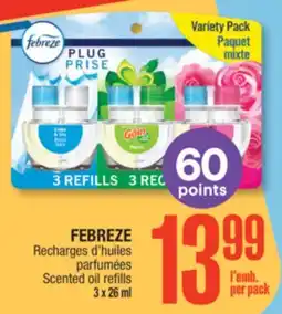 Jean Coutu FEBREZE Scented oil refills offer
