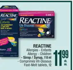 Jean Coutu REACTINE Allergy - Children offer