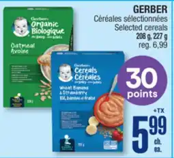 Jean Coutu GERBER Selected cereals offer