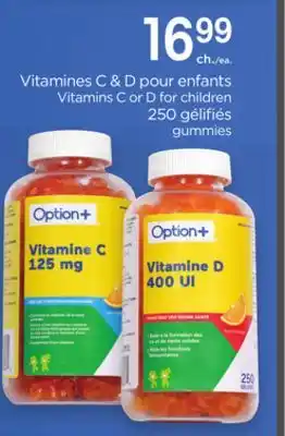 Proxim Option Vitamins C or D for children offer