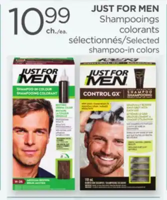 Proxim JUST FOR MEN Selected shampoo-in colors offer