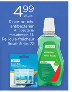 Proxim Option Antibacterial mouthwash, Breath Strips offer