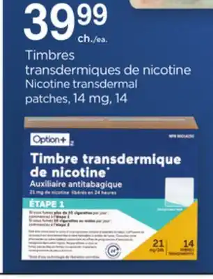 Proxim Option+ Nicotine transdermal patches offer