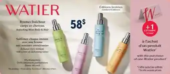 Familiprix Watier Refreshing Mists Body & Hair offer
