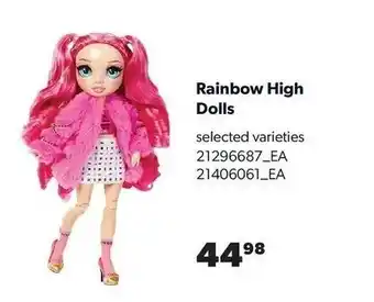 Real Canadian Superstore Rainbow high dolls offer