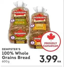 IGA Dempster's 100% whole grains bread offer