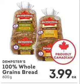 IGA Dempster's 100% whole grains bread offer