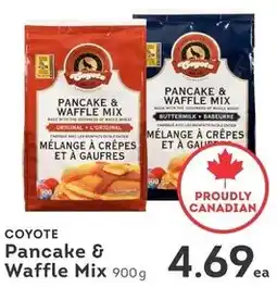 IGA Coyote pancake & waffle mix offer