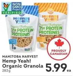 IGA Manitoba harvest hemp yeah! organic granola offer