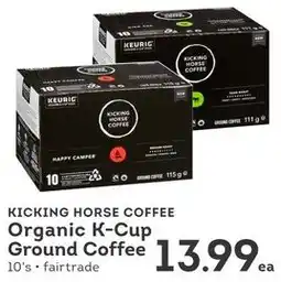 IGA Kicking horse coffee organic k-cup ground coffee offer