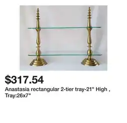 Bed Bath & Beyond Anastasia rectangular 2-tier tray-21 High , Tray:26x7 offer