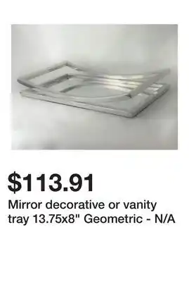 Bed Bath & Beyond Mirror decorative or vanity tray 13.75x8 Geometric - N/A offer