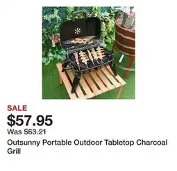 Bed Bath & Beyond Outsunny Portable Outdoor Tabletop Charcoal Grill offer