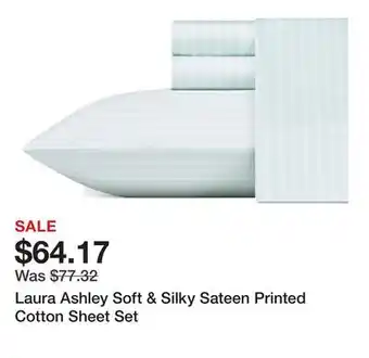 Bed Bath & Beyond Laura Ashley Soft & Silky Sateen Printed Cotton Sheet Set offer