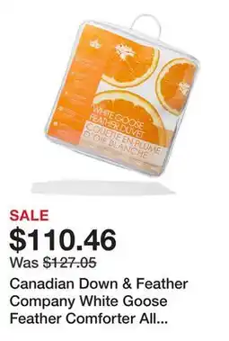Bed Bath & Beyond Canadian Down & Feather Company White Goose Feather Comforter All Season weight offer