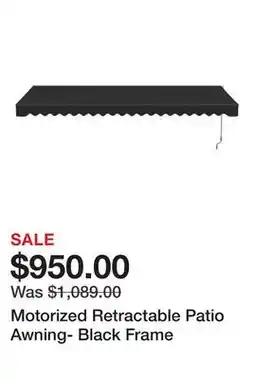 Wayfair Motorized Retractable Patio Awning- Black Frame offer