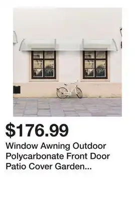 Wayfair Window Awning Outdoor Polycarbonate Front Door Patio Cover Garden Canopy offer