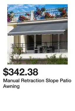 Wayfair Manual Retraction Slope Patio Awning offer