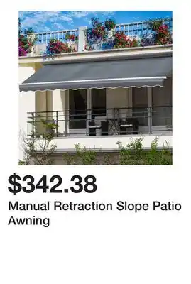 Wayfair Manual Retraction Slope Patio Awning offer