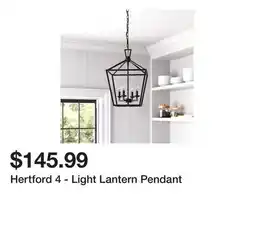 Wayfair Hertford 4 - Light Lantern Pendant offer