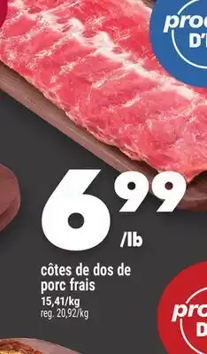 Marche Ami CÔTES DE DOS DE PORC FRAIS offer
