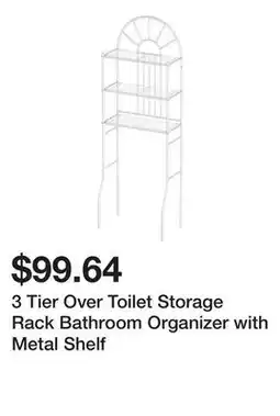 Bed Bath & Beyond 3 Tier Over Toilet Storage Rack Bathroom Organizer with Metal Shelf offer