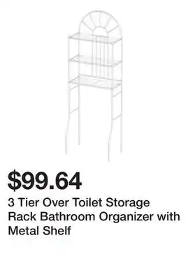 Bed Bath & Beyond 3 Tier Over Toilet Storage Rack Bathroom Organizer with Metal Shelf offer