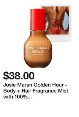Sephora Josie Maran Golden Hour - Body + Hair Fragrance Mist with 100% Natural Scents offer