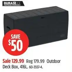 Canadian Tire Duramax outdoor deck box offer