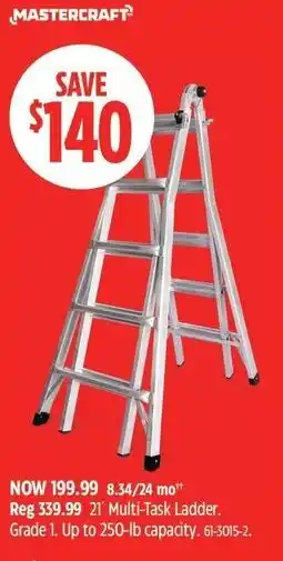 Canadian Tire Mastercraft multi task ladder offer