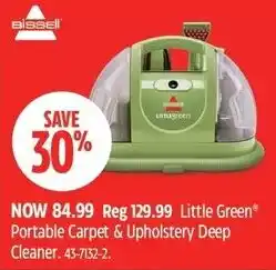 Canadian Tire Little green portable carpet & upholstery deep cleaner offer