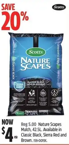 Canadian Tire Scotts Nature scapes mulch offer