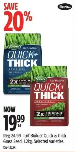 Canadian Tire Scotts Turf Builder Quick & Thick Grass Seed offer