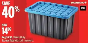 Canadian Tire Mastercraft Heavy-Duty Storage Tote with Lid offer