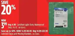 Canadian Tire Certified Light-Duty Waterproof Tarp offer