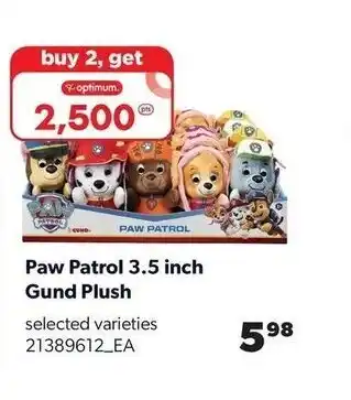 Real Canadian Superstore Paw patrol 3.5 inch gund plush offer