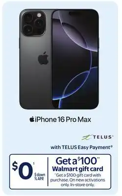 Walmart TELUS Easy Payment offer