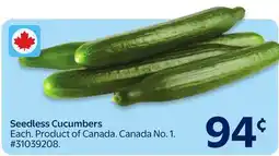 Walmart Seedless Cucumbers offer