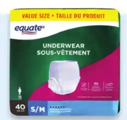 Walmart Equate Incontinence Underwear Value Pack offer