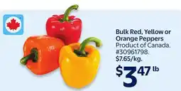 Walmart Bulk Red, Yellow or Orange Peppers offer